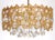 Gold Brass and Lead Crystal Chandelier from Palwa, 1960s For Sale - Image 8 of 11