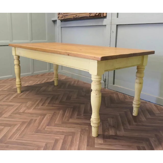 1950s Long Pine Farmhouse Table, 1950s For Sale - Image 5 of 10