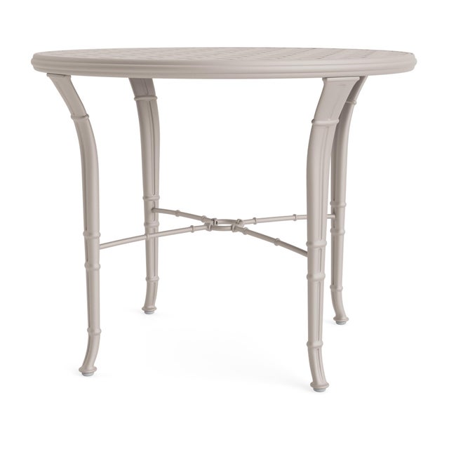 Not Yet Made - Made To Order Brown Jordan Calcutta 36" Round Cast Bistro Umbrella Table, Dove frame For Sale - Image 5 of 11