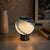 Metal Aloadecor Cosmic Blue Hand-Blown Art Glass Globe Table Lamp Cordless Rechargeable Decorative Bedside Lamp With Dimmable Led For Sale - Image 7 of 11