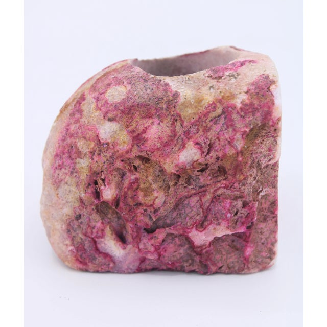 Vintage Boho Chic Fuchsia Pink Geode Pen Holder For Sale In Tulsa - Image 6 of 13