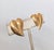 1980s Vintage 1982 Signed Napier Goldtone Ribbed Heart Clip Earrings-2 Pieces For Sale - Image 5 of 7