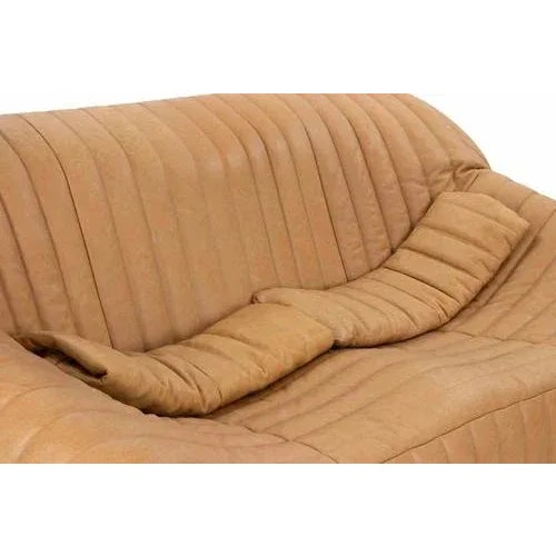 Leather Sandra Armchair and Two Seater Sofa from Cinna, Italy, 1980s, Set of 2 For Sale - Image 4 of 15