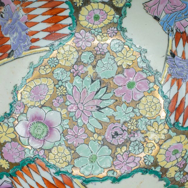 1900s Antique Victorian Chinese Ceramic Decorative Bowl For Sale - Image 11 of 12