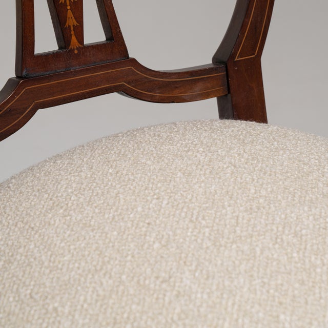 Traditional 19th Century Pair of Empire Chairs with Upholstered Seats For Sale - Image 3 of 13