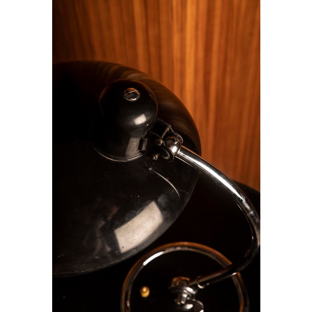 Bauhaus-Style Desk Lamp in Black and Chrome, 1970s For Sale - Image 4 of 11