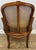 Vintage French Cane Upholstered Accent Carved Chair For Sale - Image 5 of 15