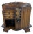 Art Deco Style Oak and Marble Cabinet For Sale