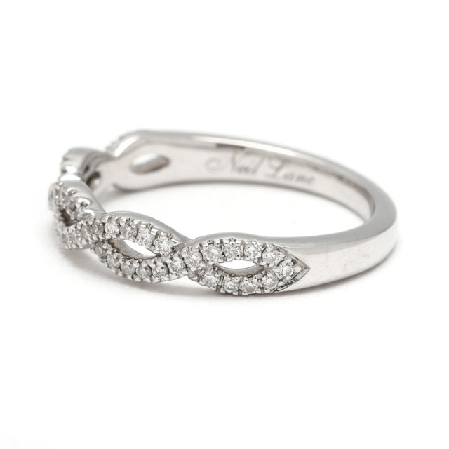Neil Lane .25ctw Diamond Infinity Band Ring, 14k White Gold, Ring Size 6.5 For Sale - Image 4 of 7