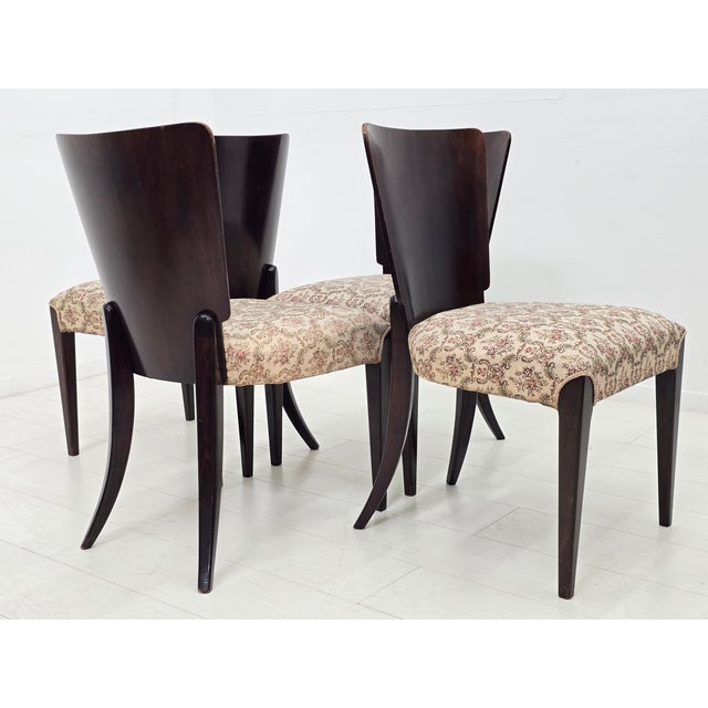 H-214 Dining Chairs attributed to Jindřich Halabala for Úp Závody, Former Czechoslovakia, 1950s, Set of 4 For Sale - Image 11 of 18