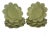 Bordallo Pinheiro Avocado Green Portuguese Majolica Dessert Plates- Set of 12 For Sale