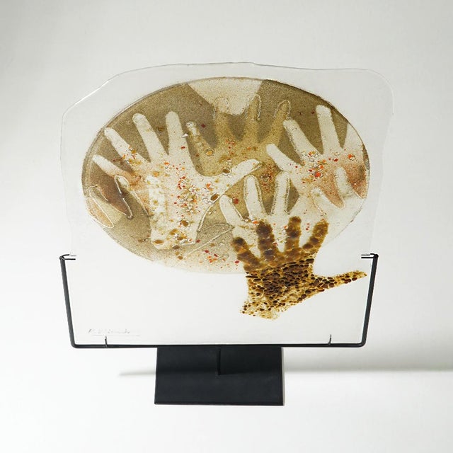 Postmodern Glass Fusion Work by Renata Minuto for Studio Casarini Savona, 1990s For Sale - Image 3 of 14