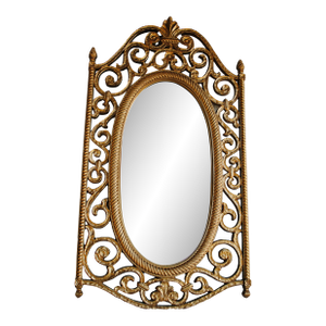 Vintage Syroco Gold Baroque Spanish Revival Style Wall Mirror