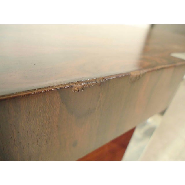 Vintage Rosewood & Lucite Coffee Table For Sale - Image 4 of 6