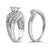 Contemporary .925 Sterling Silver 1/3 Cttw Round Diamond Crisscross Engagement Ring Bridal Set (H-I Color, I1-I2 Clarity ) - Size 6 For Sale - Image 3 of 6