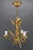 Elegant chandelier / pendant with 3 lights in gilded metal, figuring a bouquet of ears of wheat. Hollywood Regency / Mid-...