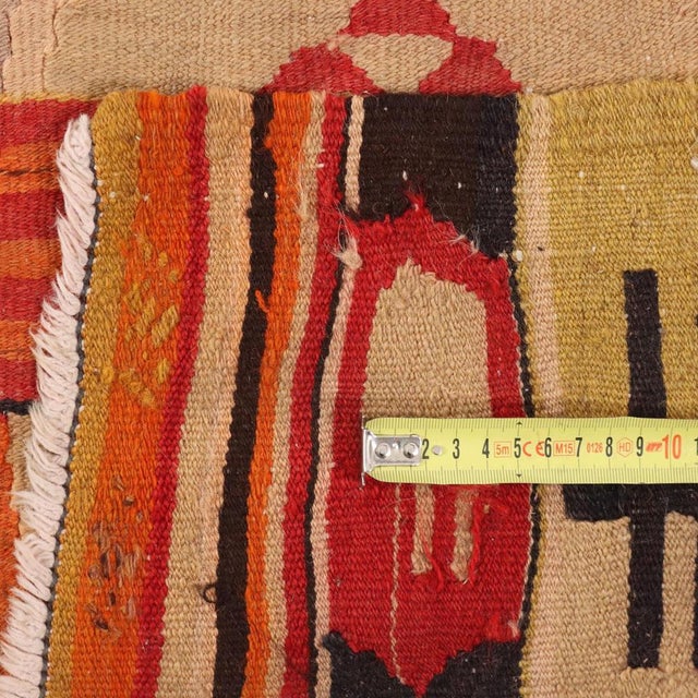 Vintage Turkish Kilim Rug in Wool For Sale - Image 6 of 7
