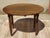 Small dining table for 2 to 4 people or console table. Almost round 90x98cm solid walnut top, 2cm thick. Leaf drops on...
