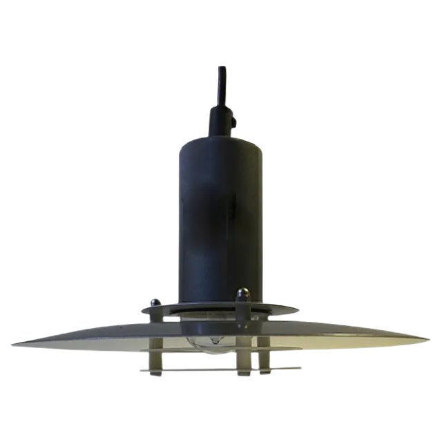 Grey Minimalist Ceiling Lamp from Lyfa, 1980s For Sale