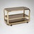 Modern Vintage Brass and Smoked Glass Bar Cart, 1980s For Sale - Image 3 of 10