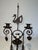 Black 1950s Two Lights Wrought Iron Candlestick Representing a Swan For Sale - Image 8 of 12