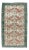 5'8x6'7 Ft, Turkish Floral Area Oushak Vintage Hand-Knotted Floral Green Bordered For Sale