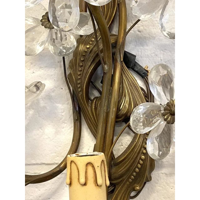 Vintage Sconces in Bronze and Glass, 1960s, Set of 2 For Sale - Image 5 of 12