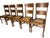 Wood Solid Wood Antique Oak Dining Chairs With Cane Seats Set of 5 — Antique, P. Derby Boston Label For Sale - Image 7 of 11