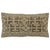 Pillow made from a Turkish Oushak rug. Tan brown and green accents. Measures: 16" x 31''.