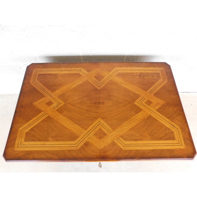 Scott Thomas Baroque Style Inlaid Library Table For Sale - Image 13 of 16