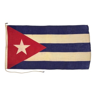 Vintage Wool Nautical Flag of Cuba For Sale