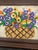 1990s Vintage Floral Crewel Embroidery Wall Hanging, Wood Frame, 8.5" X 6.5" For Sale - Image 5 of 6