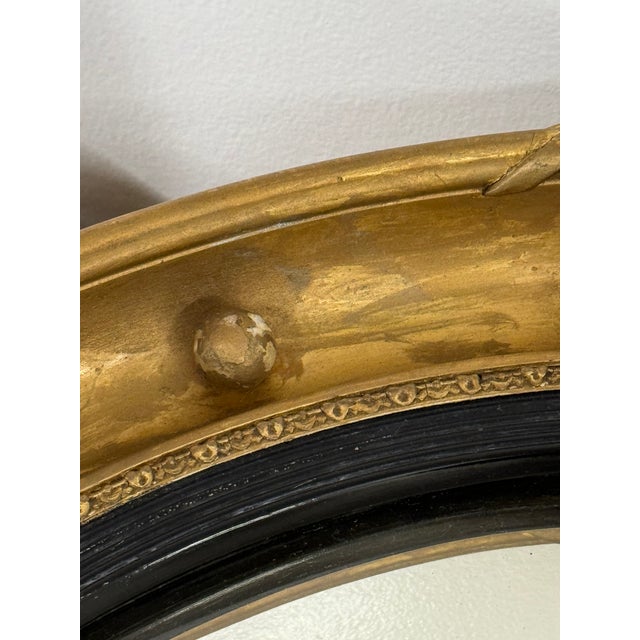 19th Century Convex Gilt Mirror For Sale In Charleston - Image 6 of 8