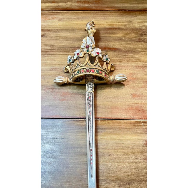 A Pair of Vintage Spanish Ceremonial Rapier-Style Swords! For Sale - Image 4 of 11