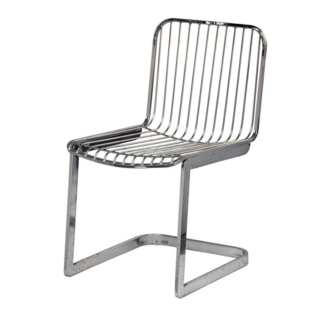 Chrome Set of 3, MCM Chrome Chairs For Sale - Image 8 of 15