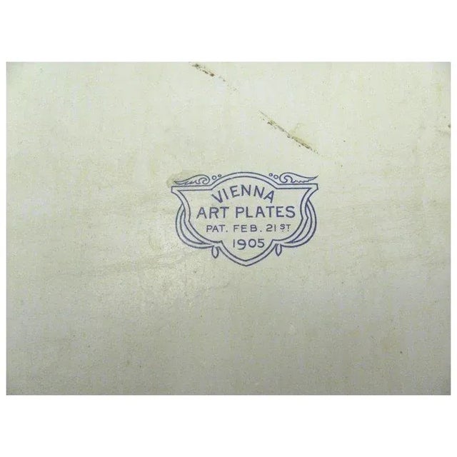 Vienna Art Tin Portrait Plate - Woman Wearing Scarf For Sale - Image 4 of 8