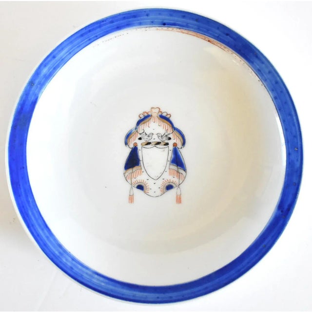 Blue Armorial Porcelain Dish With Heraldic Crest For Sale - Image 8 of 8