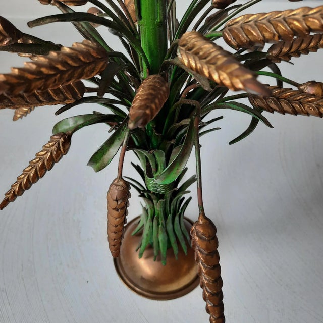Metal Wheat Sheaf Table Lamp, 1950s For Sale - Image 7 of 12