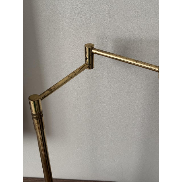 Metal Telescopic Desk Lamp in Brass from Holtkötter, Germany, 1980 For Sale - Image 7 of 12