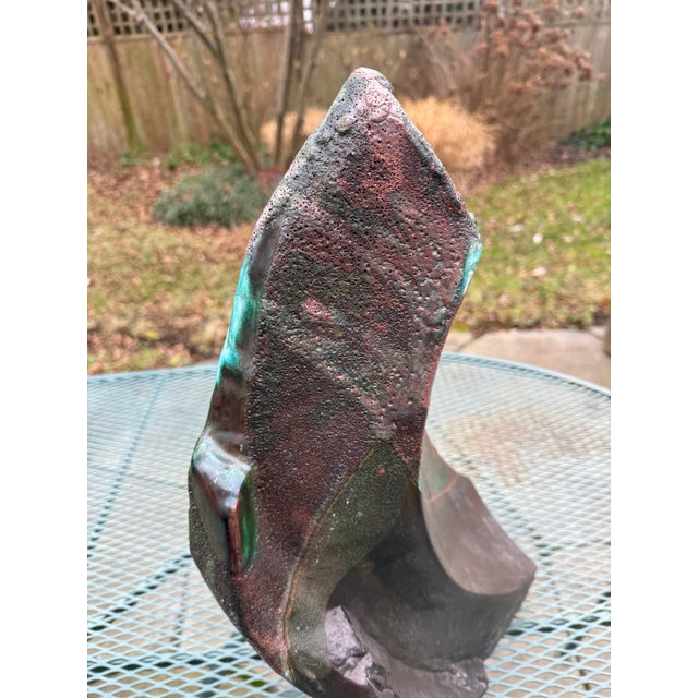 Large Tony Evans Signed Raku Ceramic Studio Art Pottery Vase For Sale - Image 16 of 18