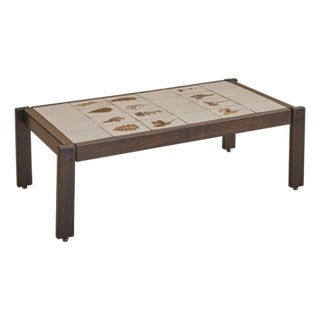 French Garrigue Ceramic Tile Coffee Table by Roger Capron, 1960s For Sale
