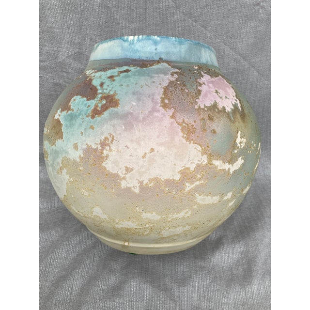 Large Raku Pottery Vessel by Tony Evans For Sale - Image 12 of 12