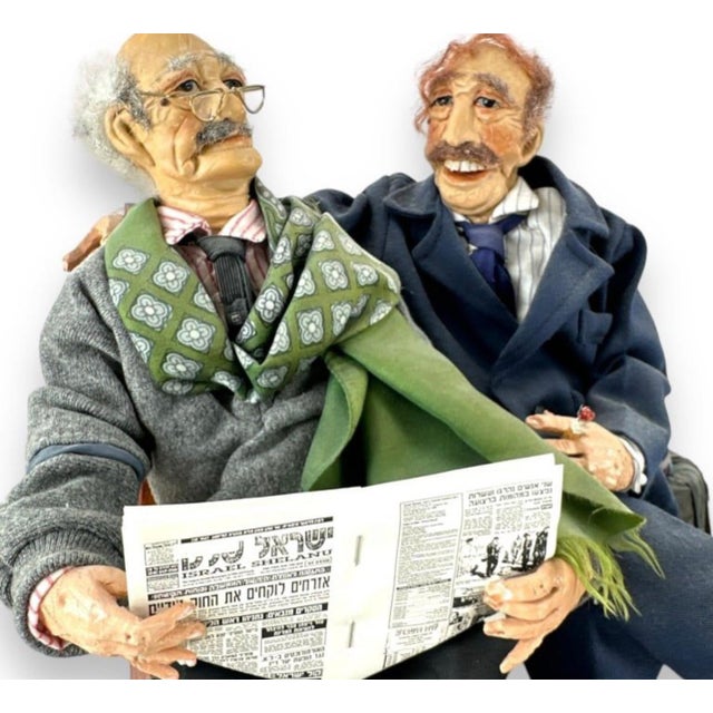 Green Magda Watts, Hungarian Israeli Tourists Diorama Folk Art Doll Judaica Sculpture Magda Watts For Sale - Image 8 of 15