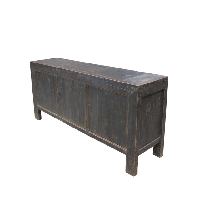 Vintage Hand Made Reclaimed Wood Sideboard Cabinet 31 For Sale - Image 4 of 12