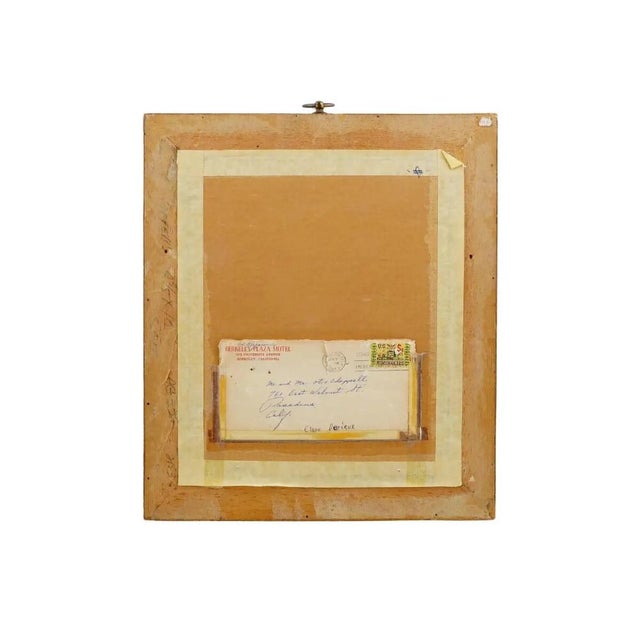 1960s 1960s Old Master Manner Painting Letter Attached by Claire Durieux Renaissance Style For Sale - Image 5 of 11