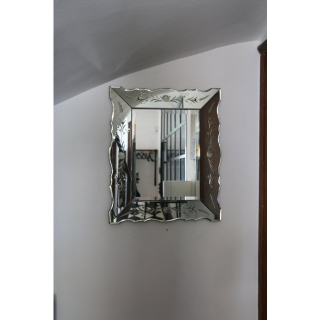 Venetian Beveled Mirror, 1940s-1950s For Sale - Image 14 of 15