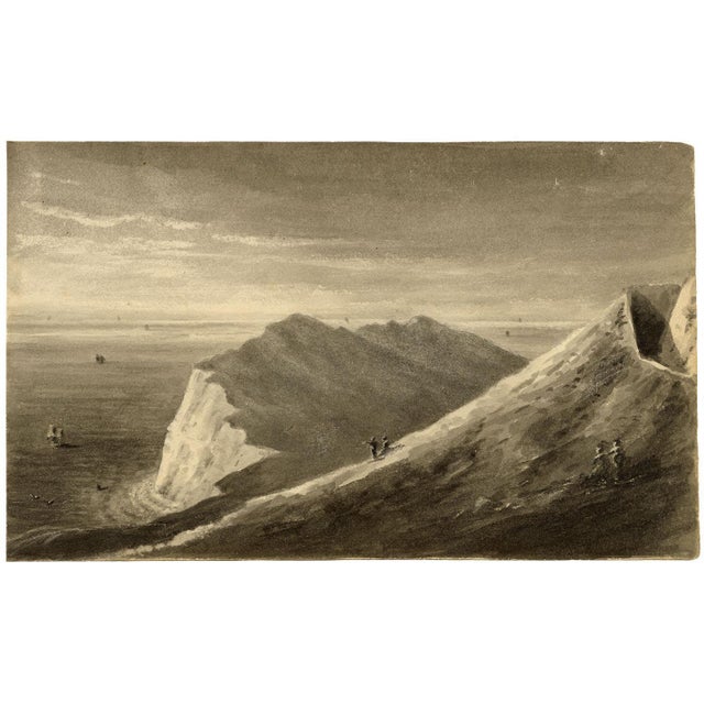 An original 1814 watercolour painting – John Maule, Shakespeare Cliff from Western Heights, Dover, Kent.A wonderful early...