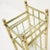 Mid-Century Modern Mid-Century Modern Brass and Glass Square Stand Table Cart Pedestal on Wheels For Sale - Image 3 of 13