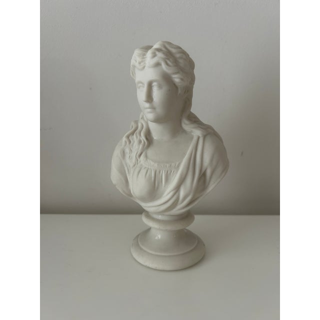 Mid 19th Century Parian Porcelain Bust of Dante's Beatrice For Sale - Image 4 of 9