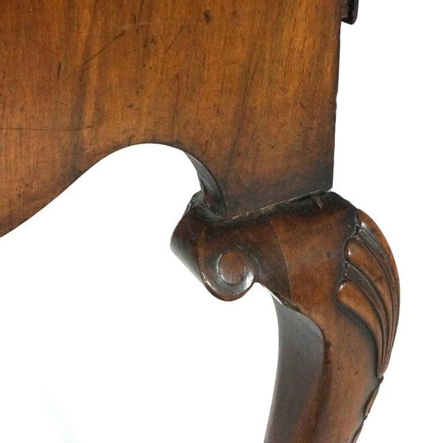 Antique English Queen Anne Carved Mahogany & Satinwood Inlaid Low Boy 18th C For Sale - Image 15 of 18